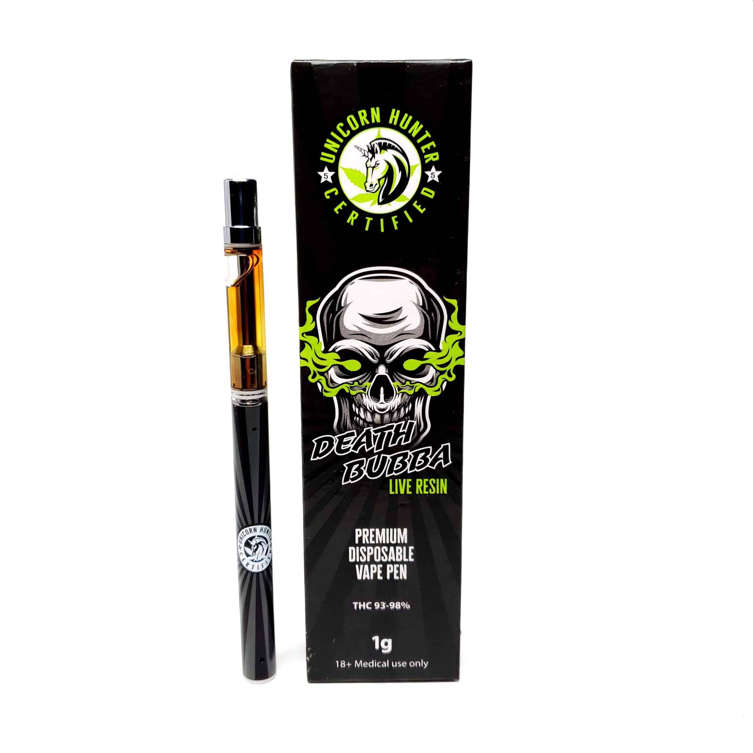 Death Bubba THC Live Resin Vape Pen - Unicorn Hunter